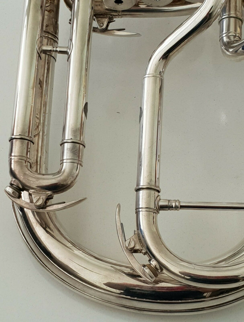 USED Besson Tenor Horn Eb Silver 950 GS Sovereign Denis Wick Mouthpiece Carry Case