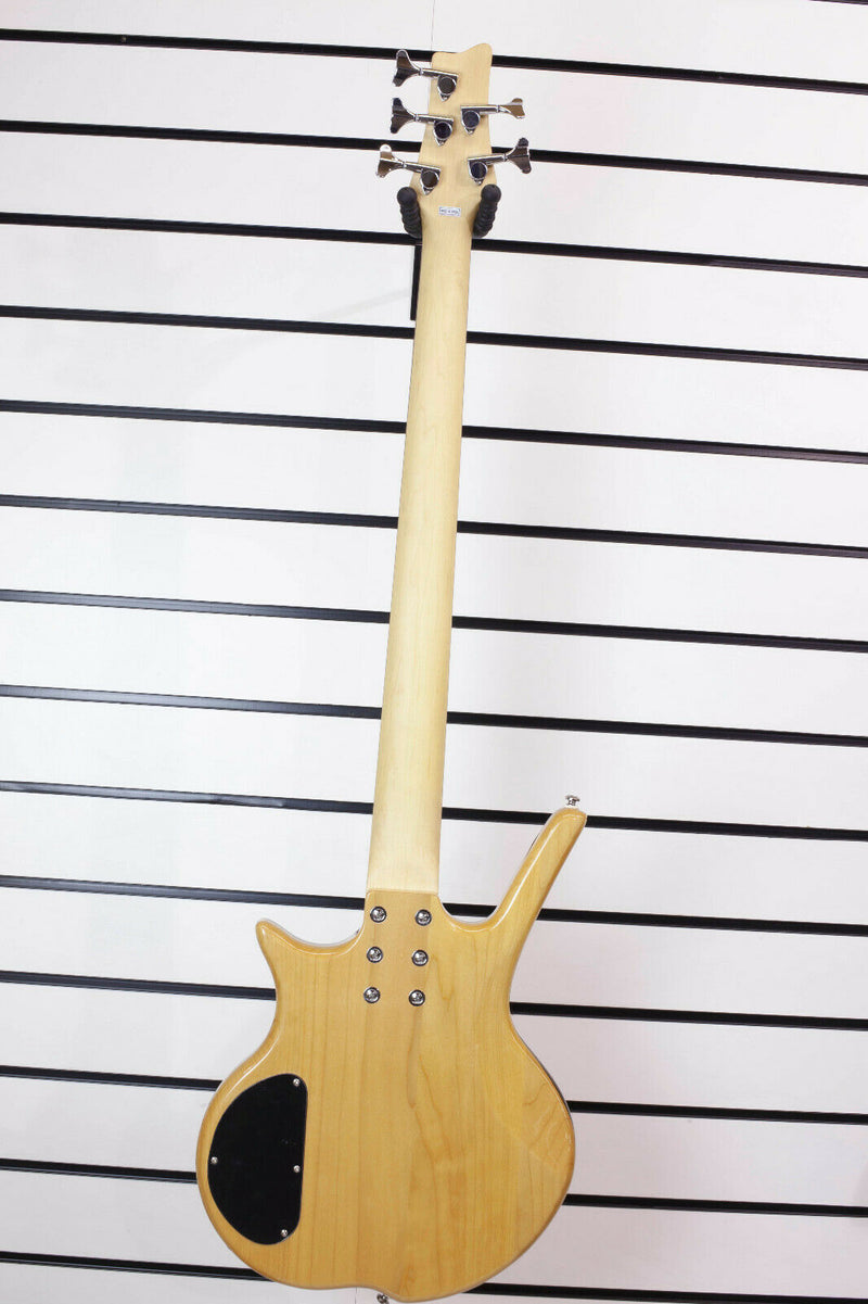 Bass Guitar Electric 5 String Shine SB205NA Walnut Top Maple Body Active | open never used