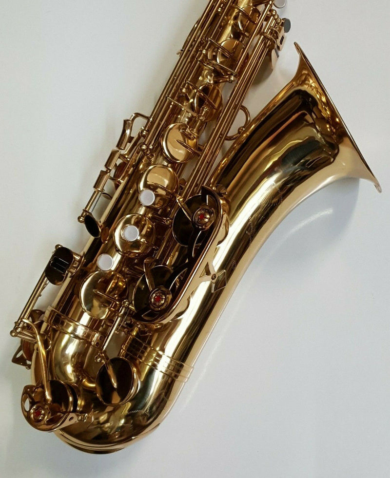 Saxophone Bb Tenor - Gold Finish Intermusic Sax & Hard Case - Full Outfit -