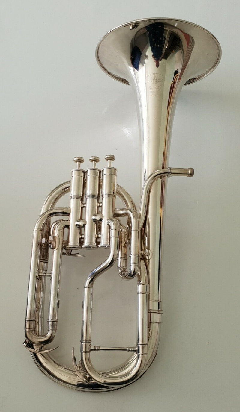 USED Besson Tenor Horn Eb Silver 950 GS Sovereign Denis Wick Mouthpiece Carry Case