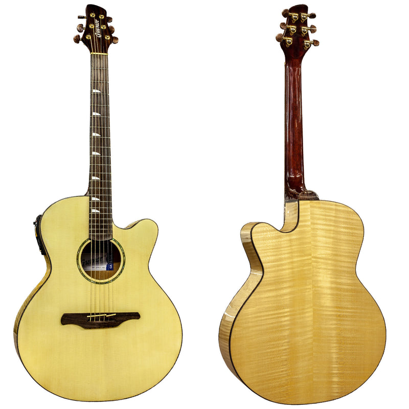 Guvnor Electro Acoustic Guitar Jumbo Body Solid Spruce Top GA-757CE