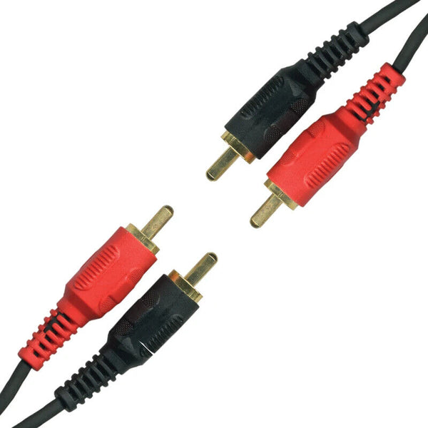 Kinsman RCA Phono Cable - Phono Plugs Red & Black Ends - 10ft Lead