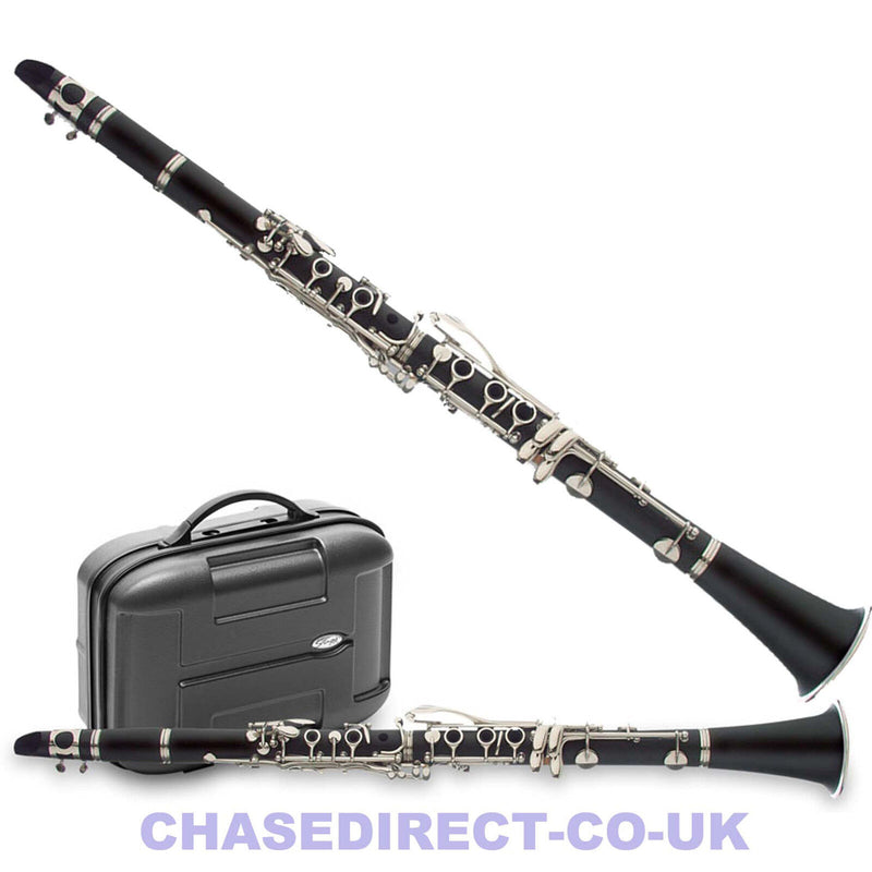 Clarinet in Bb Shiny Black Student Outfit With Hard Case Chase 77C - B Stock -