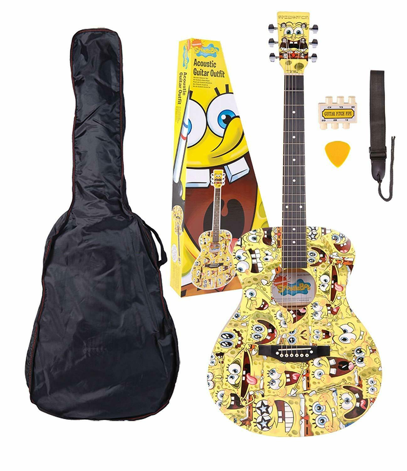 Spongebob Dreadnought Full Size Acoustic Guitar With Complete Outfit