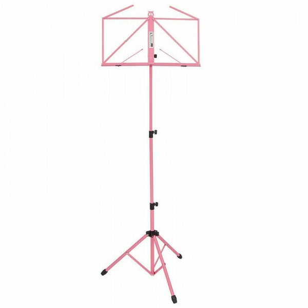 Kinsman Deluxe Sturdy Three Tier Music Stand And Bag In Pink