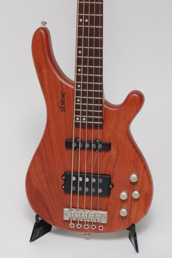 Bass Guitar 5 String Shine Electric Bass Solid Mahogany Active Electronics -