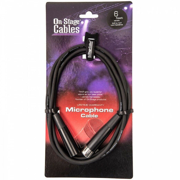 Microphone Lead | XLR to XLR Cable | On Stage Premium Cable 6FT / 2M length -