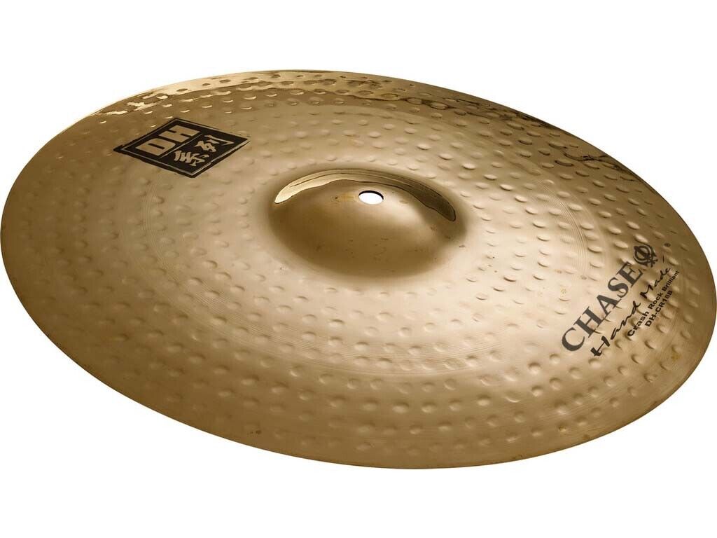 Chase 16" Dual Hammered Crash Cymbal Rock Brilliant DH-CR16B B20 Bronze Heavy --