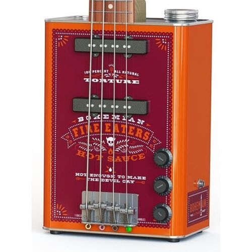 BOHEMIAN HOT SAUCE ELECTRIC BASS GUITAR 2x SINGLE COIL PICKUPS BGB15HS.