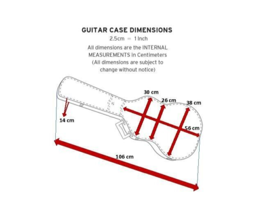 Acoustic Guitar Hard Case | Case for Acoustic Guitars with inbuilt Hygrometer -.